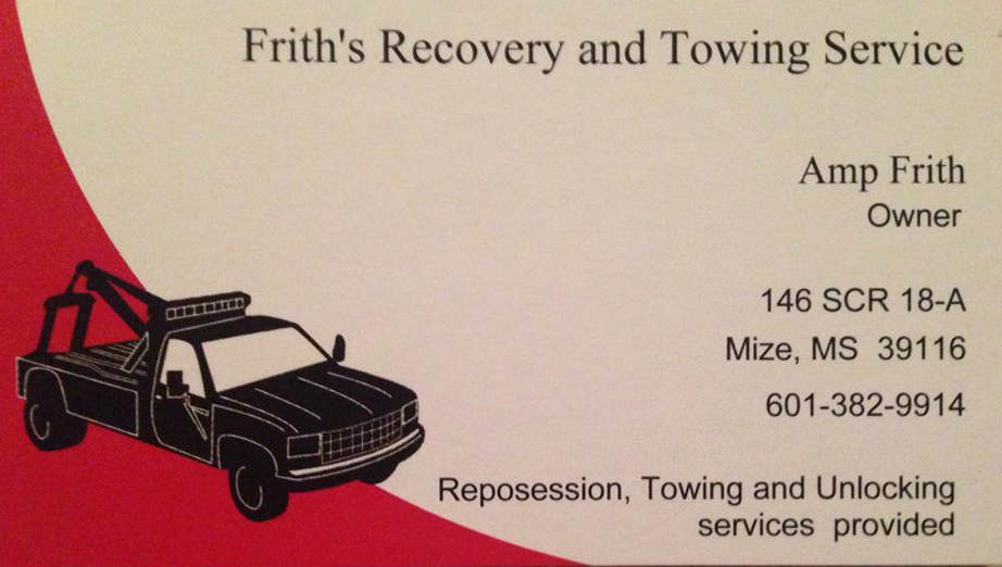 Frith Towing and Recovery brand logo or wrecker image